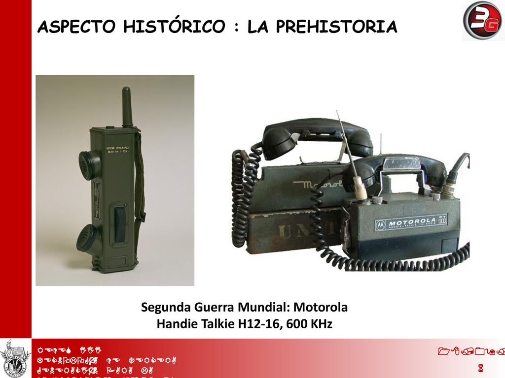 Segunda Guerra Mundial: Motorola Handie Talkie H12-16, 600 KHz