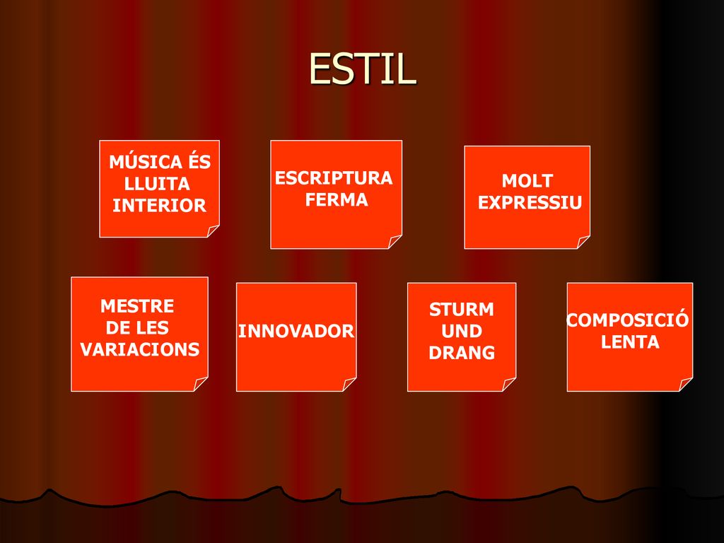 ESTIL MÚSICA ÉS LLUITA INTERIOR ESCRIPTURA FERMA MOLT EXPRESSIU MESTRE