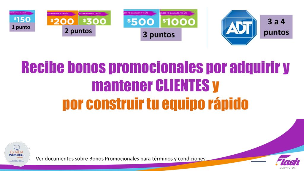 Recibe bonos promocionales por adquirir y mantener CLIENTES y