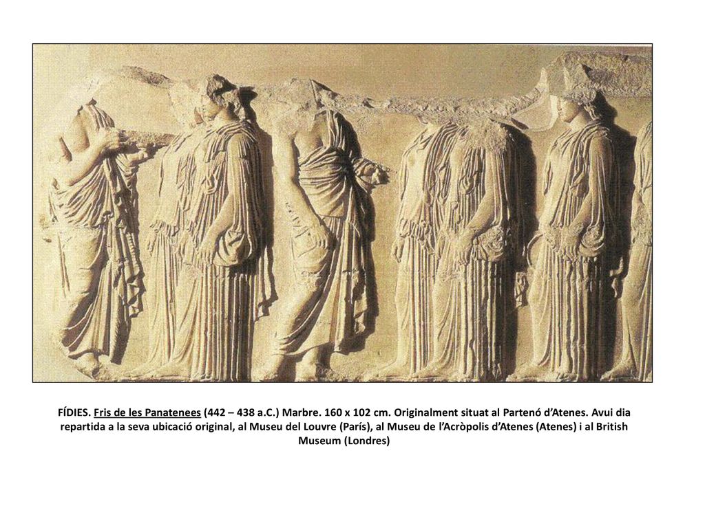 FÍDIES. Fris de les Panatenees (442 – 438 a. C. ) Marbre. 160 x 102 cm