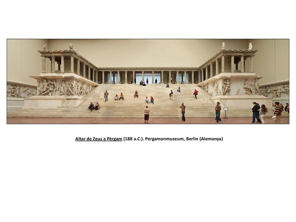 Altar de Zeus a Pèrgam (188 a.C.). Pergamonmuseum, Berlin (Alemanya)