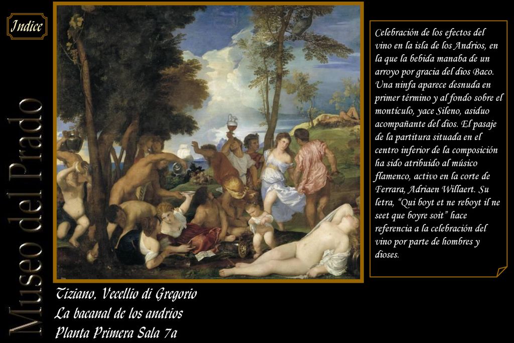 Tiziano, Vecellio di Gregorio La bacanal de los andrios