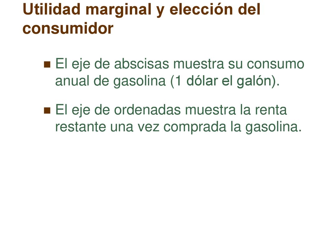 Utilidad marginal y elección del consumidor