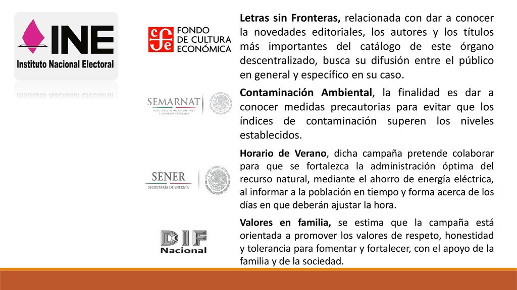 Letras sin Fronteras, relacionada con dar a conocer la novedades editoriales, los autores y los títulos más importantes del catálogo de este órgano descentralizado, busca su difusión entre el público en general y específico en su caso.