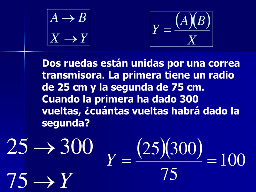 Dos ruedas están unidas por una correa transmisora