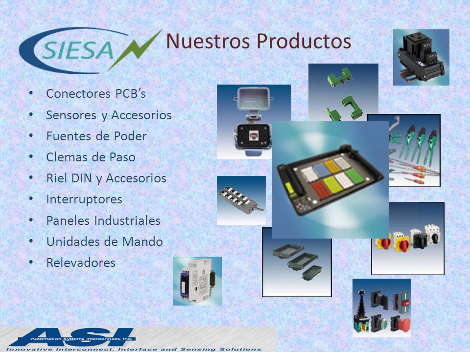 Nuestros Productos Conectores PCB’s Sensores y Accesorios