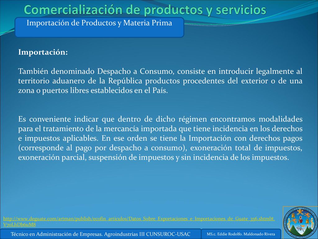 Comercialización de productos y servicios