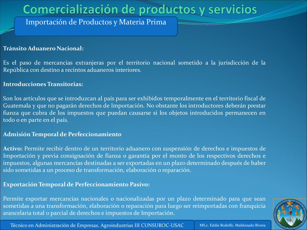 Comercialización de productos y servicios