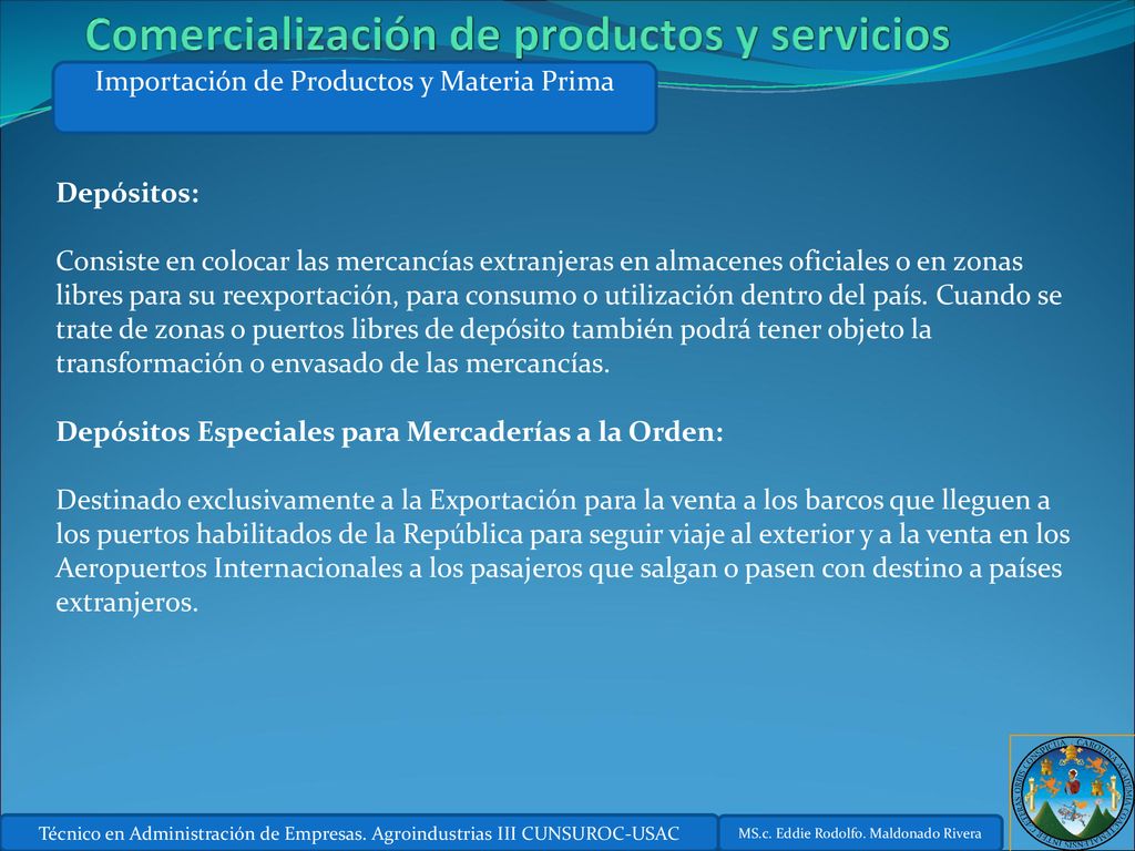 Comercialización de productos y servicios