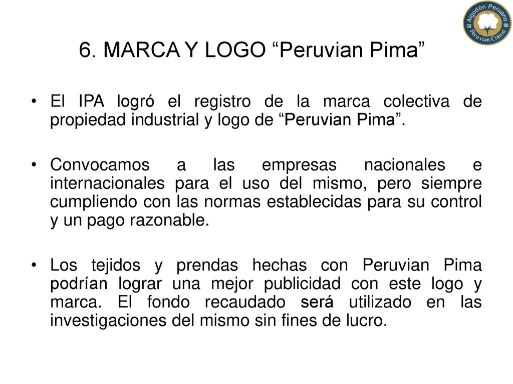 6. MARCA Y LOGO Peruvian Pima