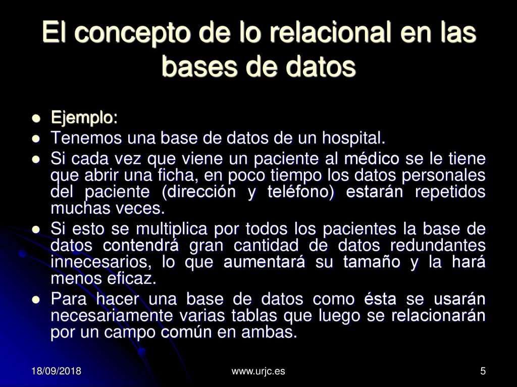 El concepto de lo relacional en las bases de datos