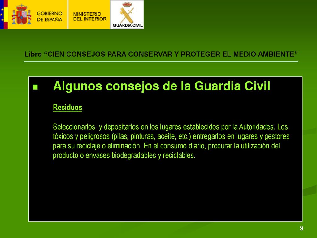 Libro CIEN CONSEJOS PARA CONSERVAR Y PROTEGER EL MEDIO AMBIENTE