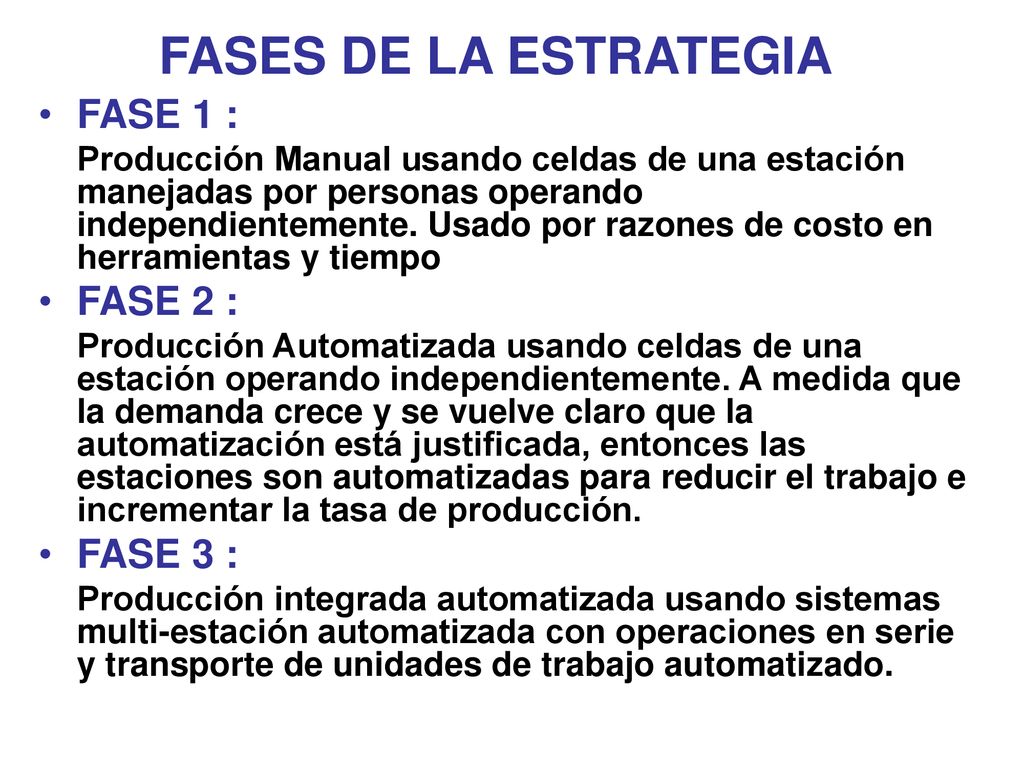 FASES DE LA ESTRATEGIA FASE 1 : FASE 2 : FASE 3 :