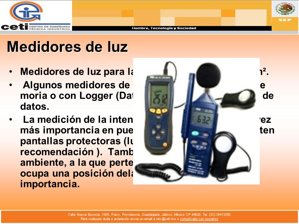 Medidores de luz Medidores de luz para la medición en lux, fc o cd/m².