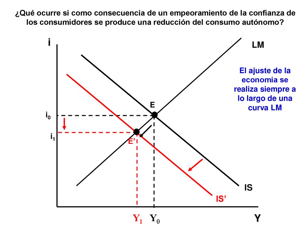 El ajuste de la economía se realiza siempre a lo largo de una curva LM
