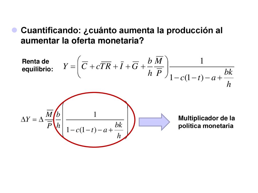 Cuantificando: ¿cuánto aumenta la producción al aumentar la oferta monetaria