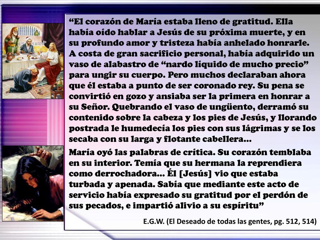 El corazón de María estaba lleno de gratitud