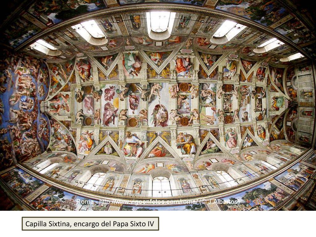 Partes del famosísimo fresco en la Capilla Sixtina, narra la Historia de la Salvación