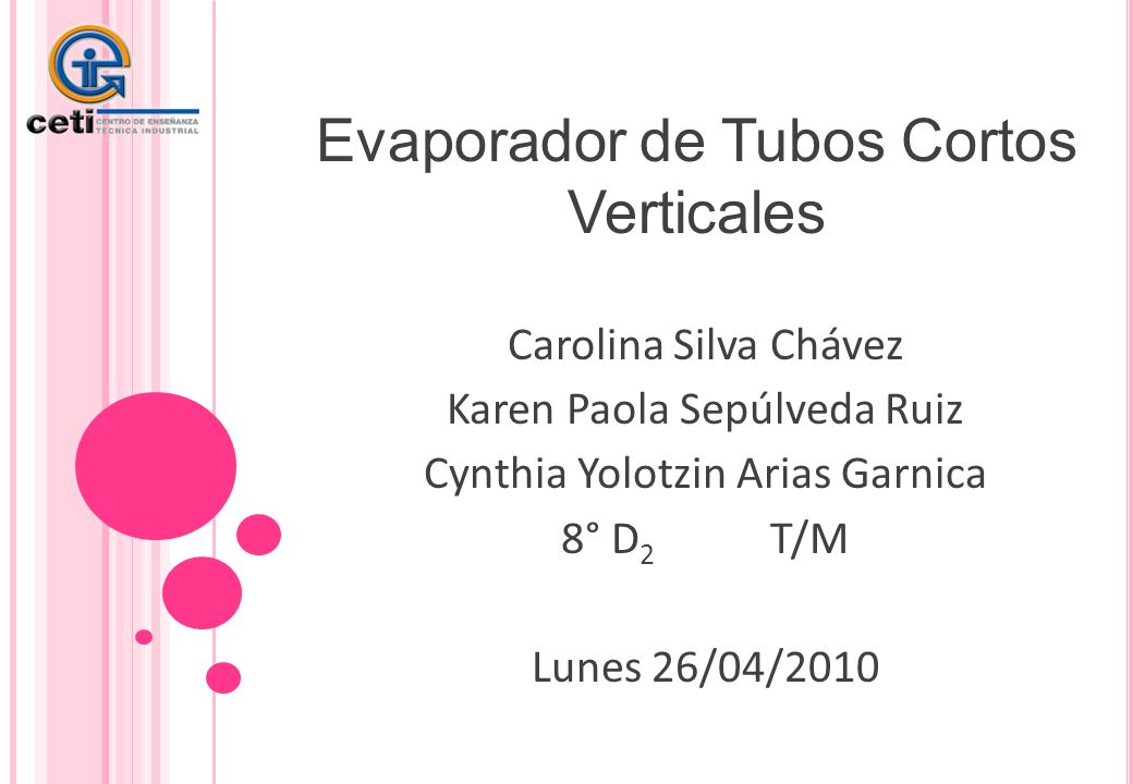 Evaporador de Tubos Cortos Verticales