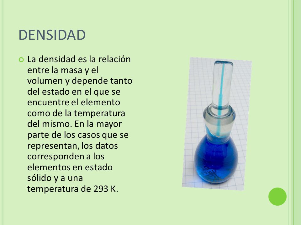 densidad