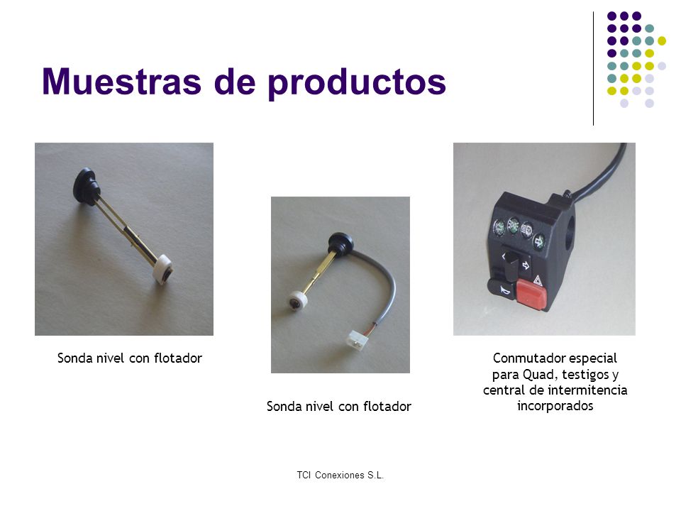 Muestras de productos Sonda nivel con flotador