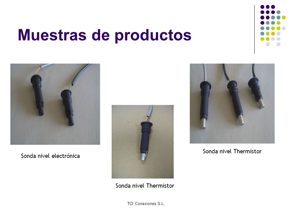 Muestras de productos Sonda nivel Thermistor Sonda nivel electrónica