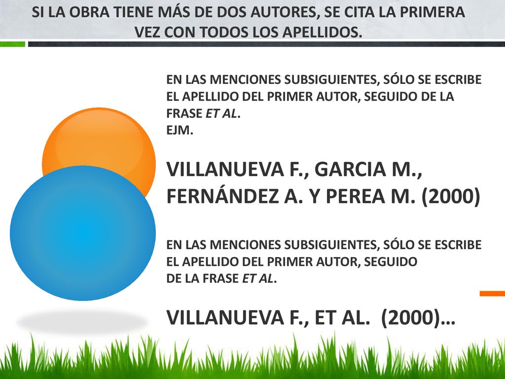 SI LA OBRA TIENE MÁS DE DOS AUTORES, SE CITA LA PRIMERA VEZ CON TODOS LOS APELLIDOS.