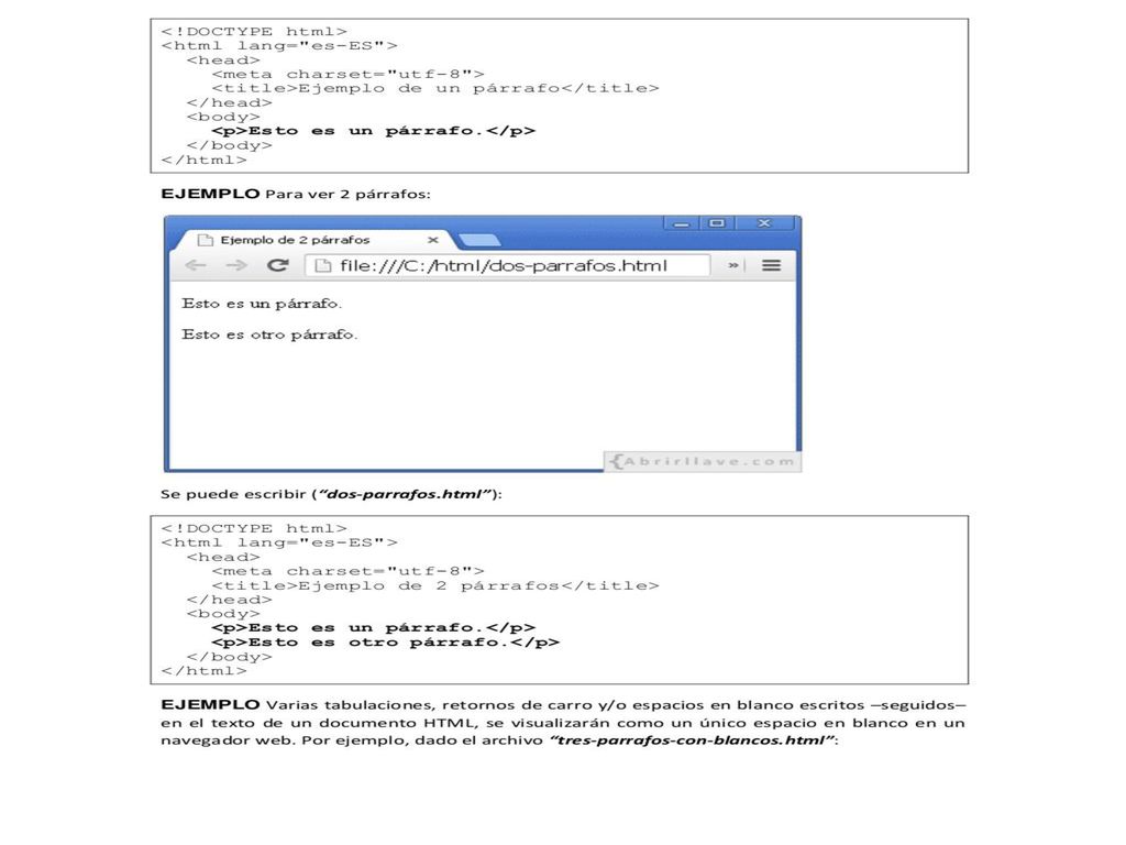 navegador web. Por ejemplo, dado el archivo tres-parrafos-con-blancos
