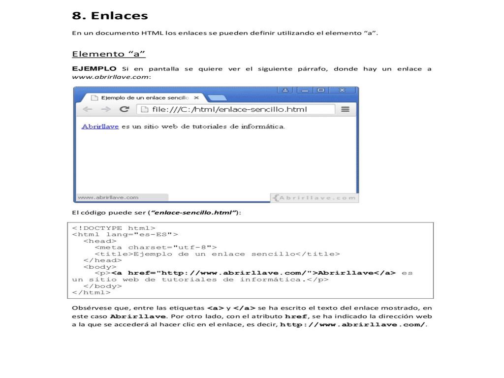 a la que se accederÃ¡ al hacer clic en el enlace, es decir,