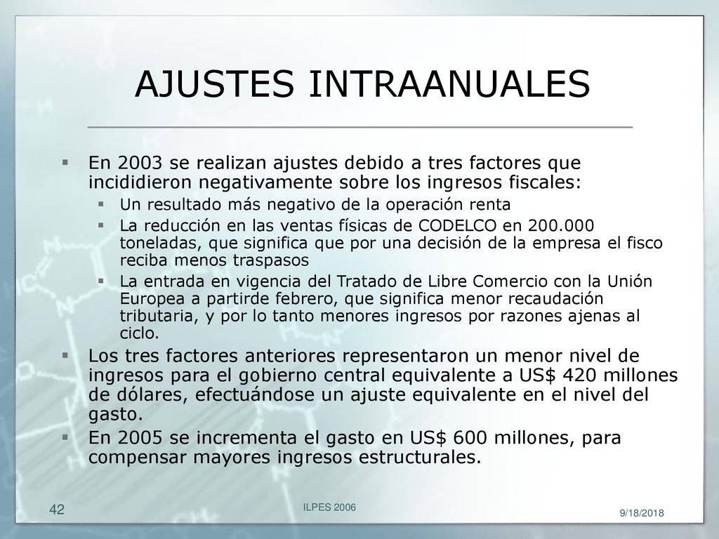 AJUSTES INTRAANUALES En 2003 se realizan ajustes debido a tres factores que incididieron negativamente sobre los ingresos fiscales: