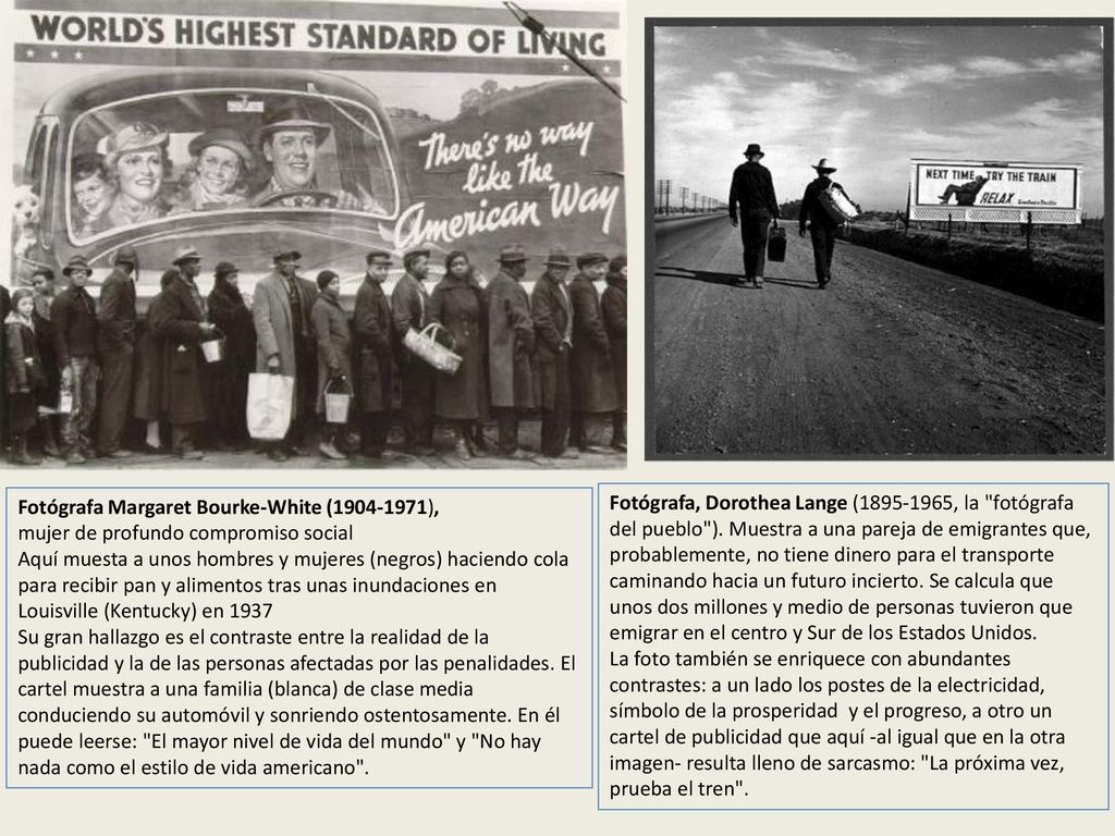 Fotógrafa Margaret Bourke-White ( ), mujer de profundo compromiso social