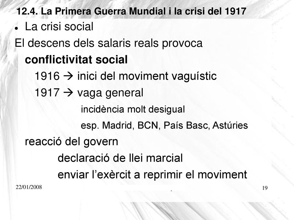 12.4. La Primera Guerra Mundial i la crisi del 1917
