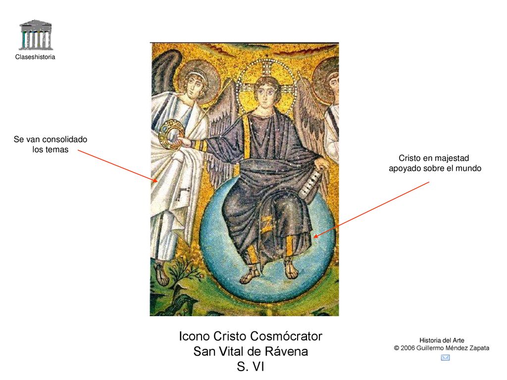 Icono Cristo Cosmócrator San Vital de Rávena S. VI