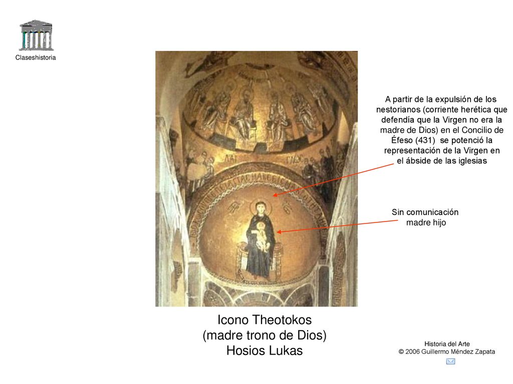 Icono Theotokos (madre trono de Dios) Hosios Lukas
