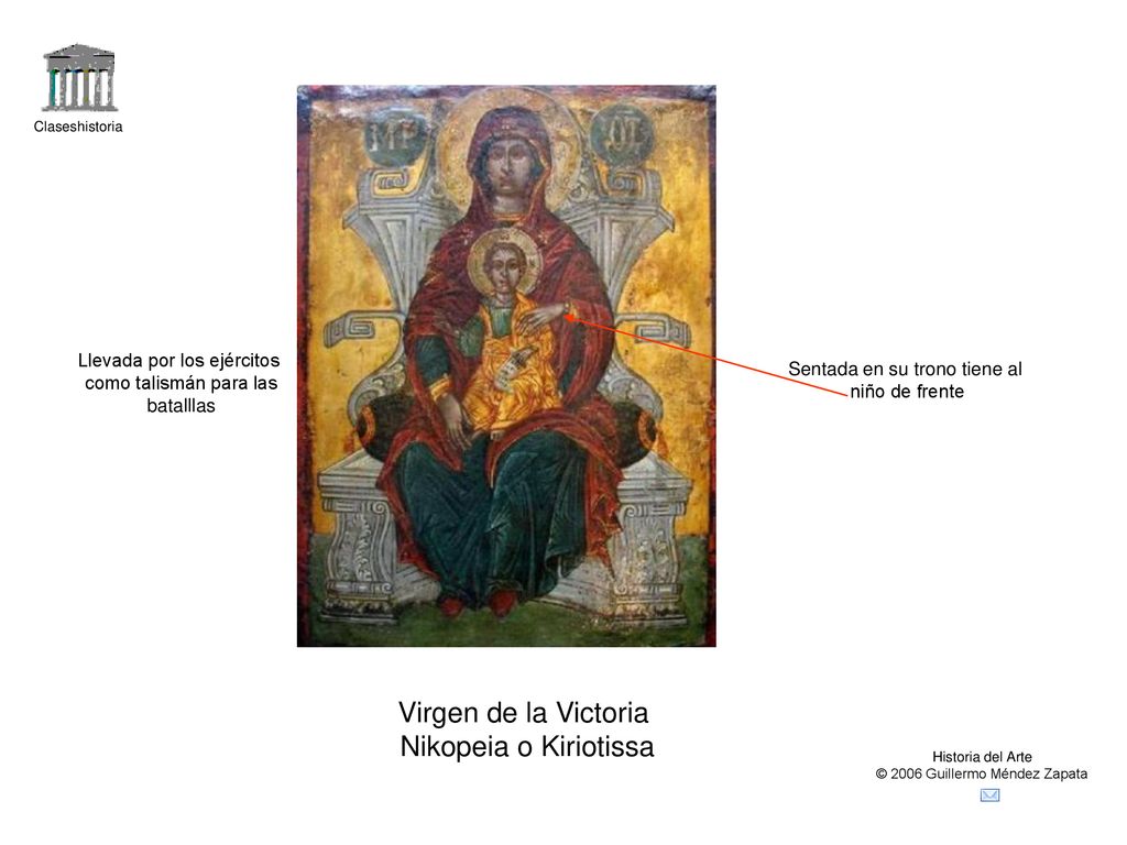 Virgen de la Victoria Nikopeia o Kiriotissa Llevada por los ejércitos