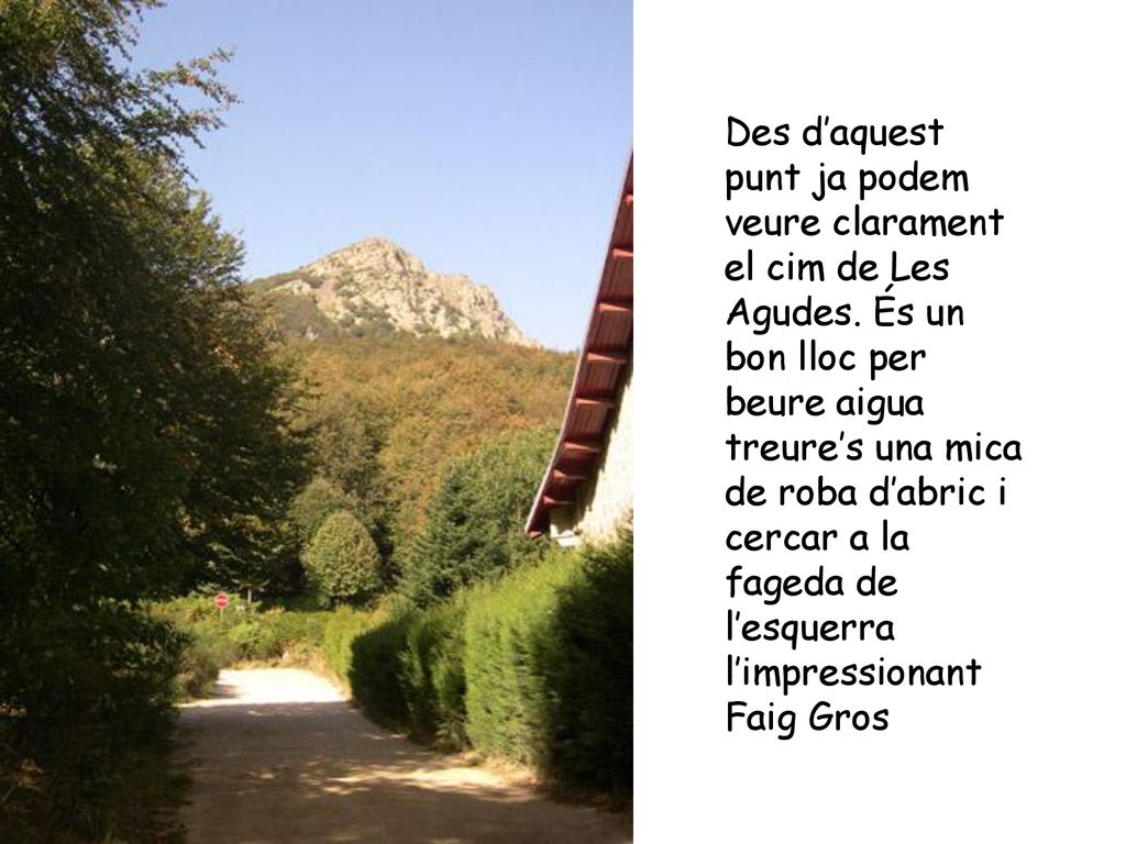 Des d’aquest punt ja podem veure clarament el cim de Les Agudes