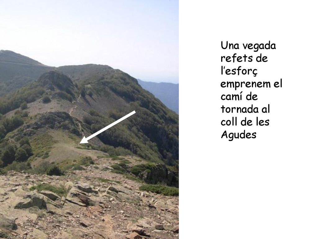 Una vegada refets de l’esforç emprenem el camí de tornada al coll de les Agudes