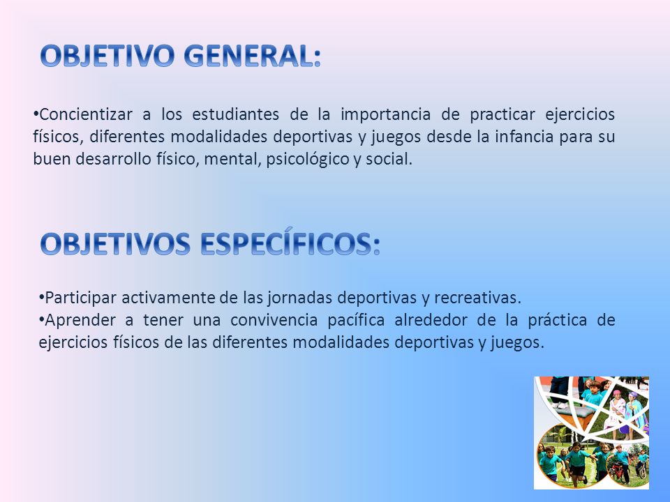 OBJETIVOS ESPECÍFICOS: