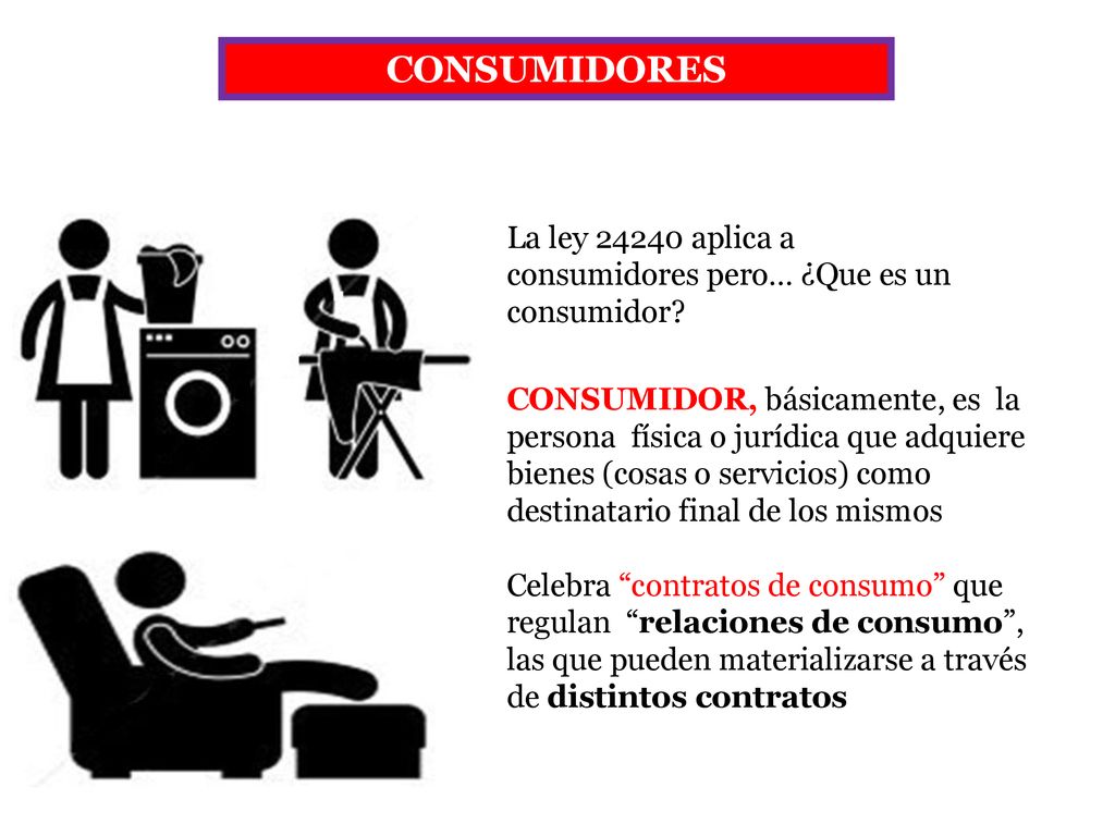 CONSUMIDORES La ley aplica a consumidores pero… ¿Que es un consumidor