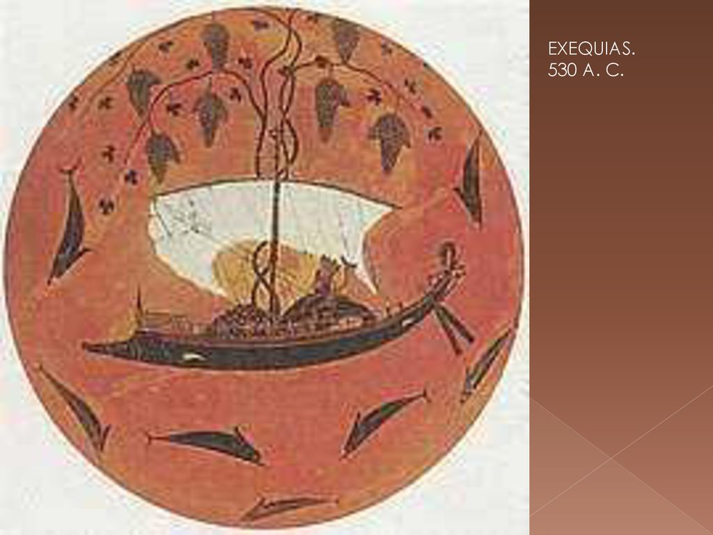 EXEQUIAS. 530 A. C. Titolo dell opera: Dioniso e i pirati tirreni