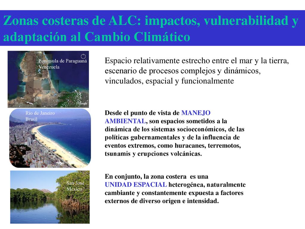 Zonas costeras de ALC: impactos, vulnerabilidad y adaptación al Cambio Climático