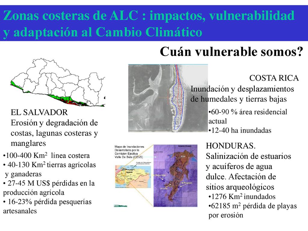 Zonas costeras de ALC : impactos, vulnerabilidad y adaptación al Cambio Climático