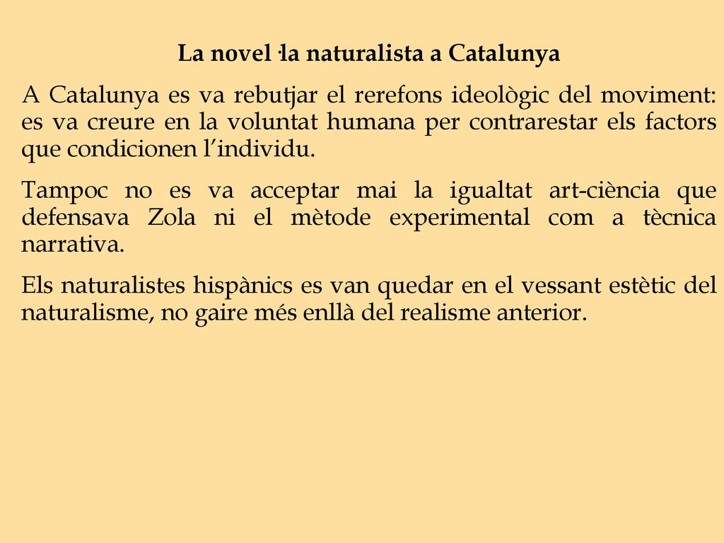 La novel·la naturalista a Catalunya