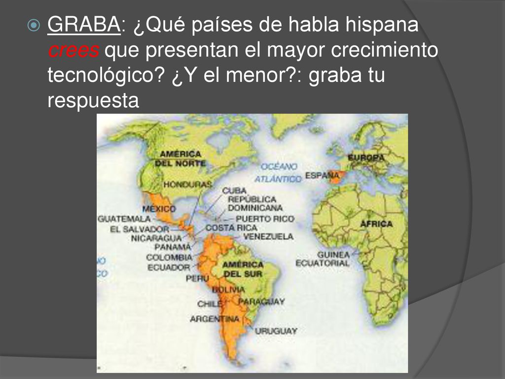 GRABA: ¿Qué países de habla hispana crees que presentan el mayor crecimiento tecnológico.