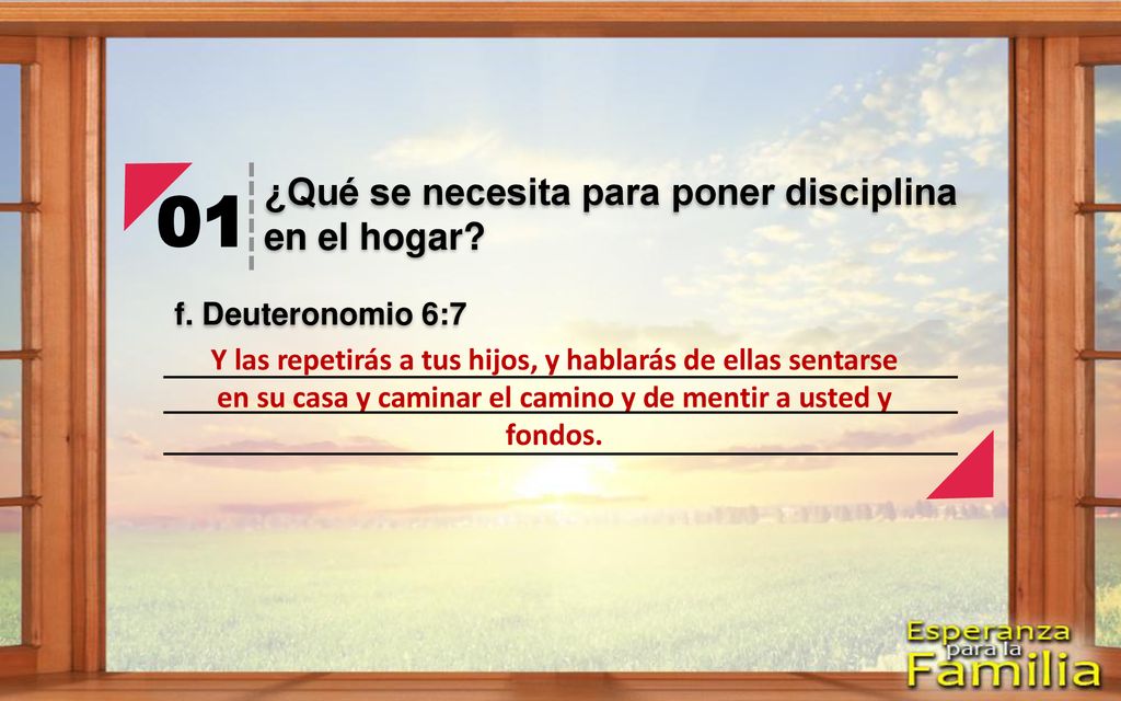 01 ¿Qué se necesita para poner disciplina en el hogar