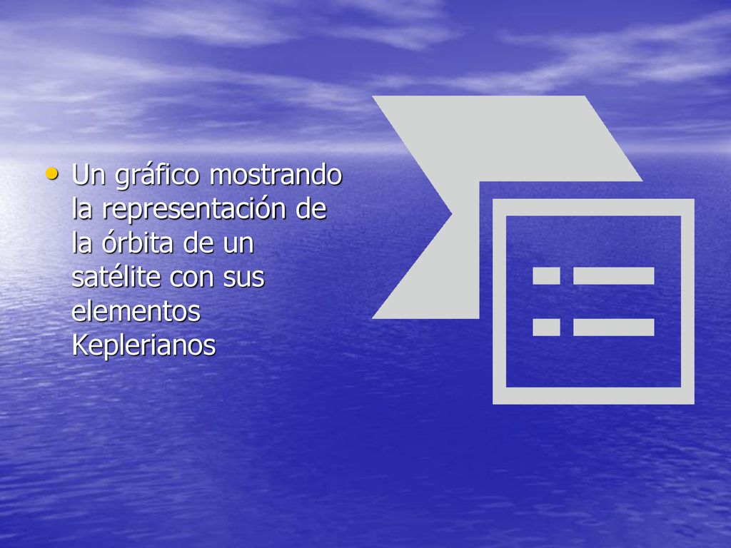 Un gráfico mostrando la representación de la órbita de un satélite con sus elementos Keplerianos