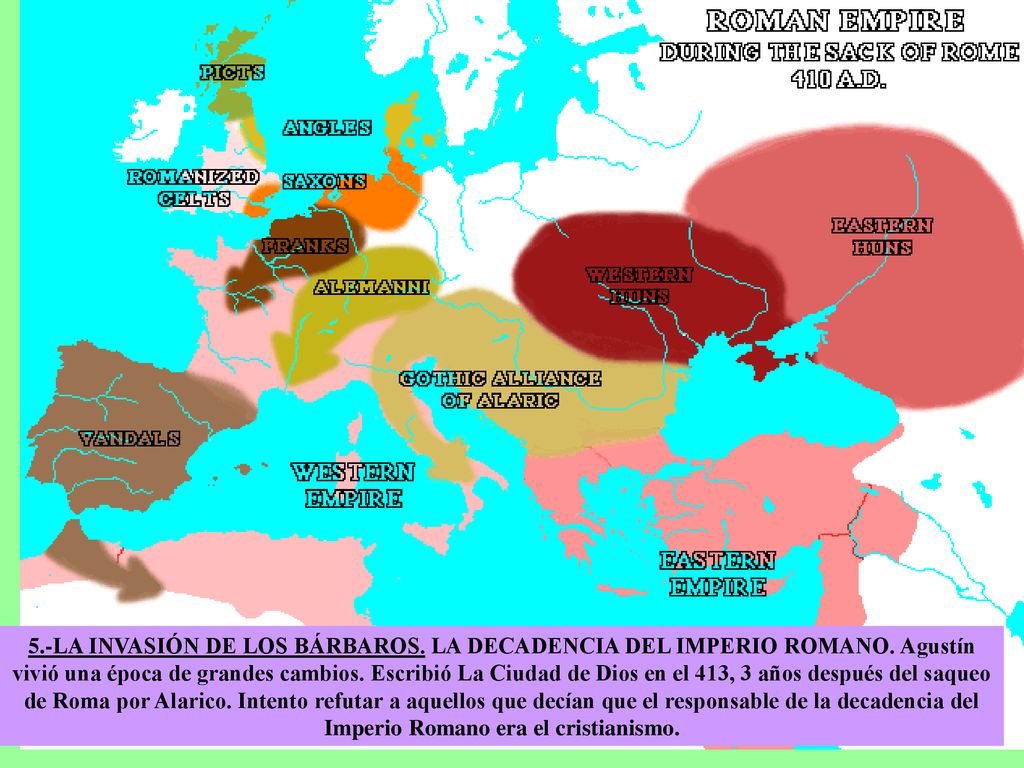 5. -LA INVASIÓN DE LOS BÁRBAROS. LA DECADENCIA DEL IMPERIO ROMANO