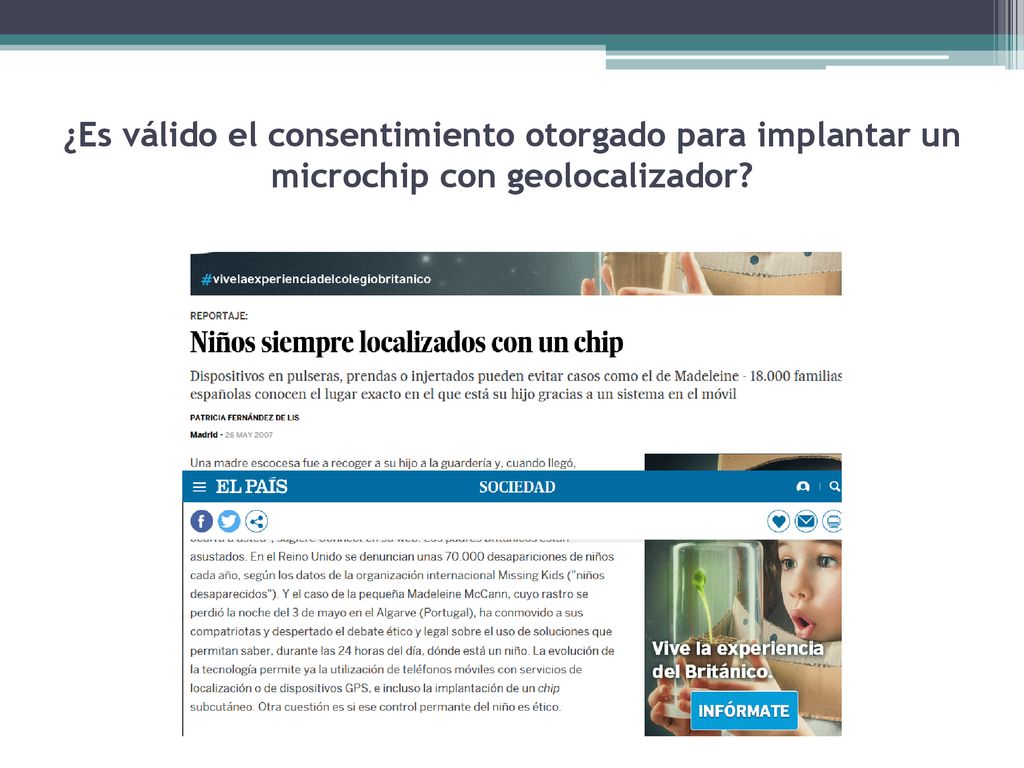 ¿Es válido el consentimiento otorgado para implantar un microchip con geolocalizador