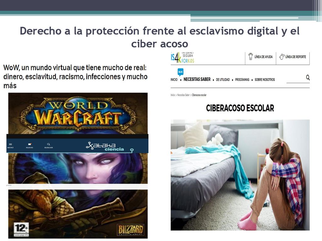 Derecho a la protección frente al esclavismo digital y el ciber acoso