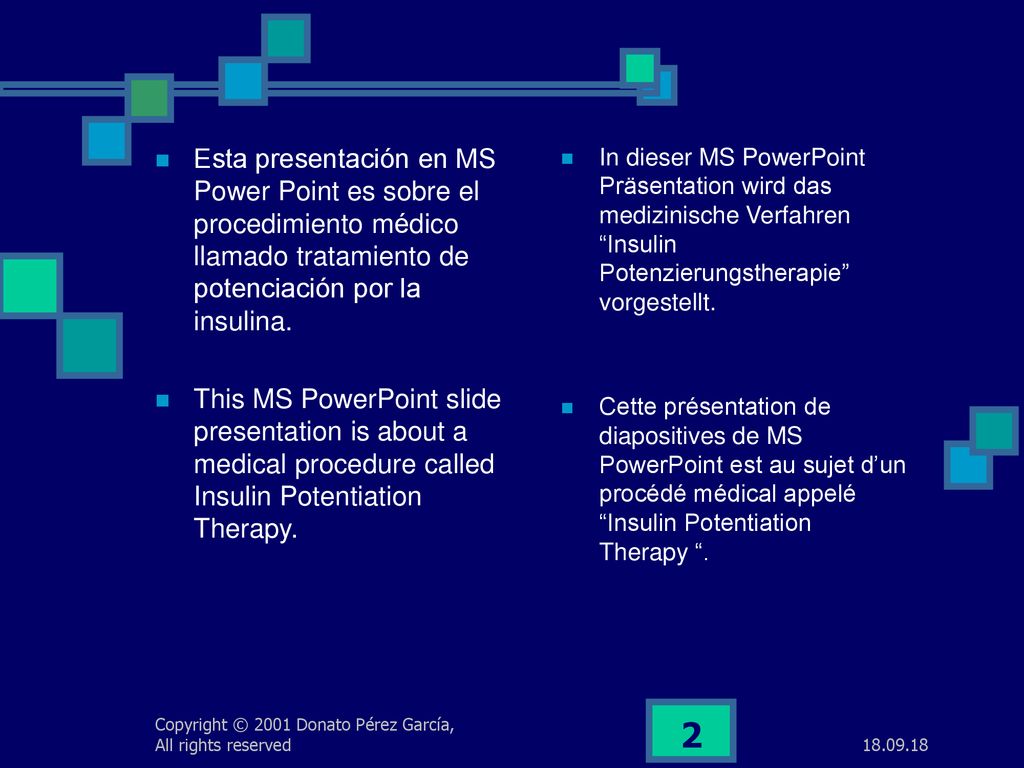 Esta presentación en MS Power Point es sobre el procedimiento médico llamado tratamiento de potenciación por la insulina.